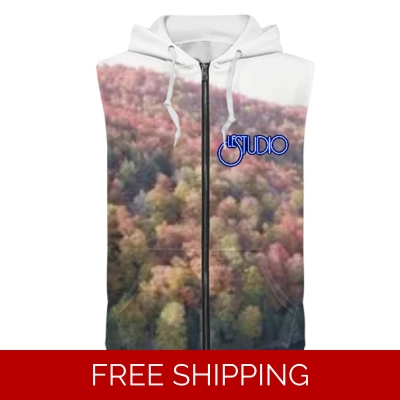 Custom Zipper Sleeveless Hoodie Lake Perry 2